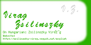 virag zsilinszky business card